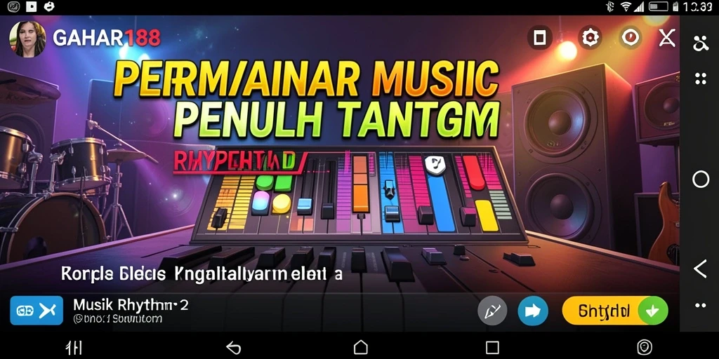 Tampilan antarmuka GAHAR188 dengan efek visual warna-warni yang menawan.