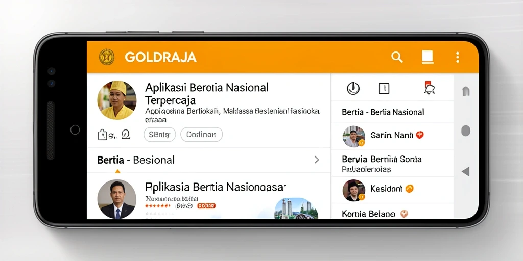 Tampilan antarmuka GOLDRAJA yang modern dan informatif.