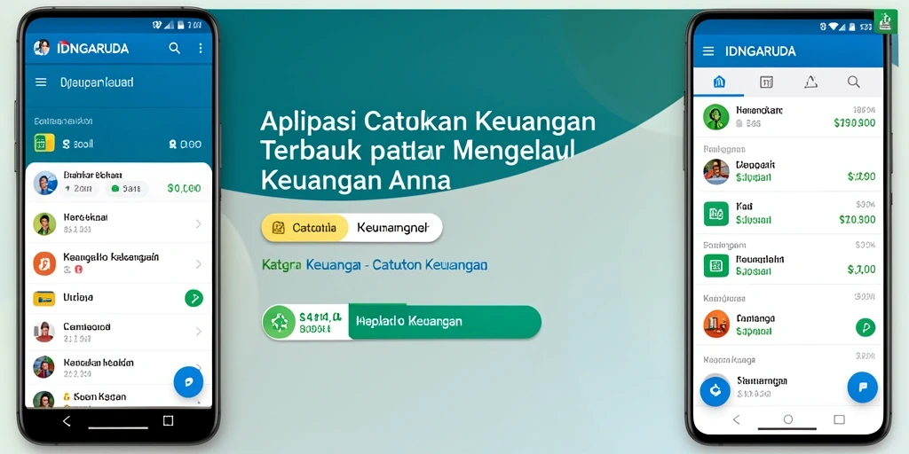 Antarmuka intuitif IDNGARUDA untuk catatan keuangan.