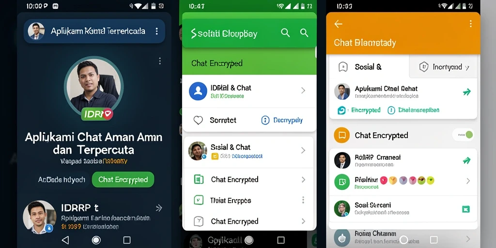 Tampilan antarmuka Chat Encrypted IDRRP yang mudah digunakan.