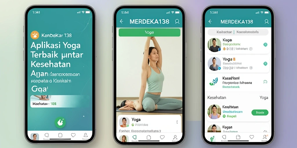 Antarmuka pengguna MERDEKA138 yang sederhana dan intuitif untuk latihan yoga.