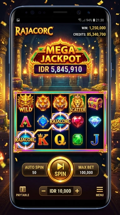 rajacorc tampilan beranda